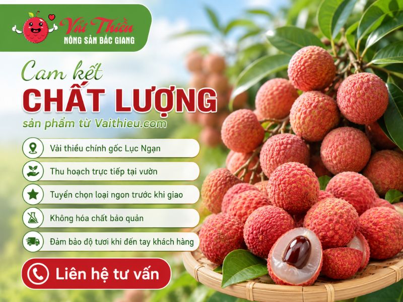 Vải Thiều Ngọt Đậm Không Hóa Chất