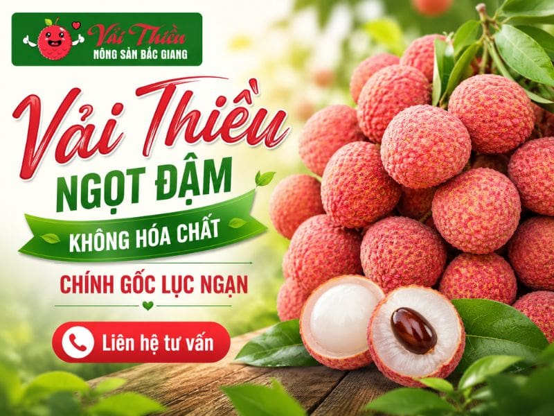 Vải Thiều Ngọt Đậm Không Hóa Chất