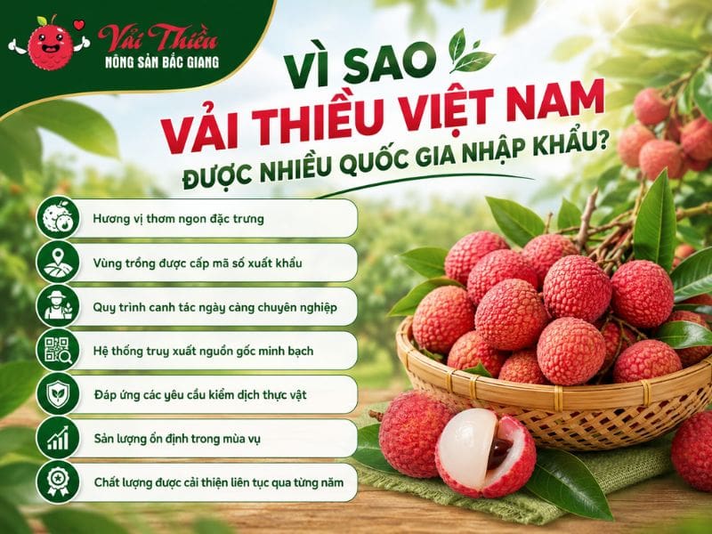 Các thị trường nhập khẩu vải thiều Việt Nam