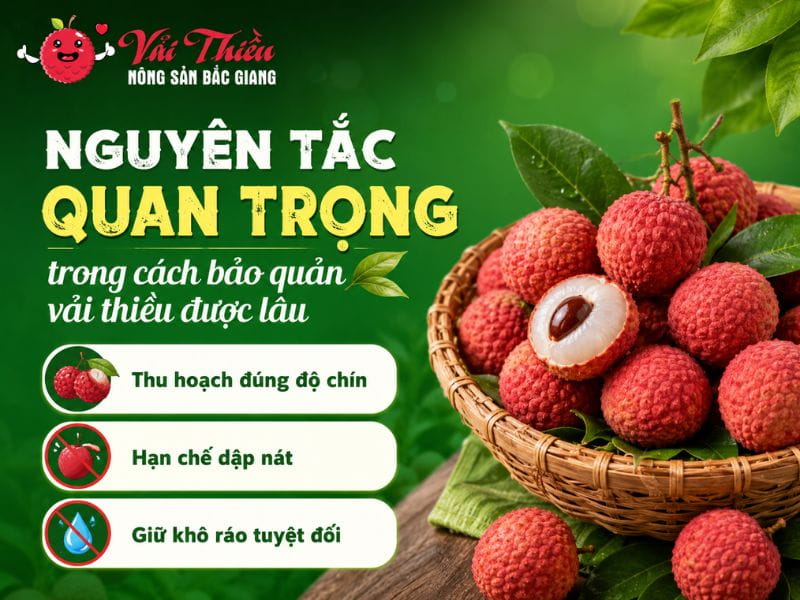 Cách bảo quản vải thiều được lâu