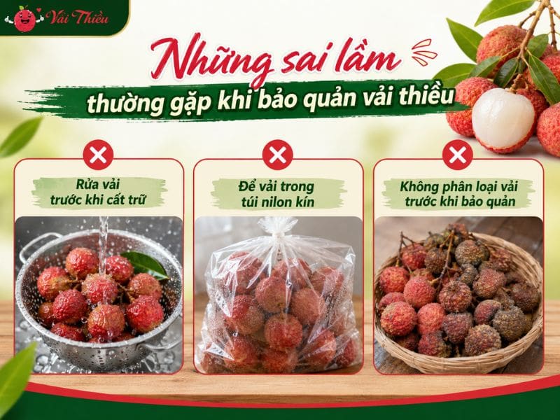Cách bảo quản vải thiều được lâu