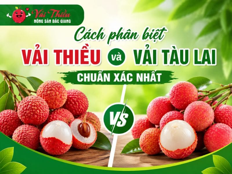Cách phân biệt vải thiều và vải tàu lai