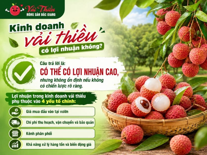 Kinh doanh vải thiều có lợi nhuận không