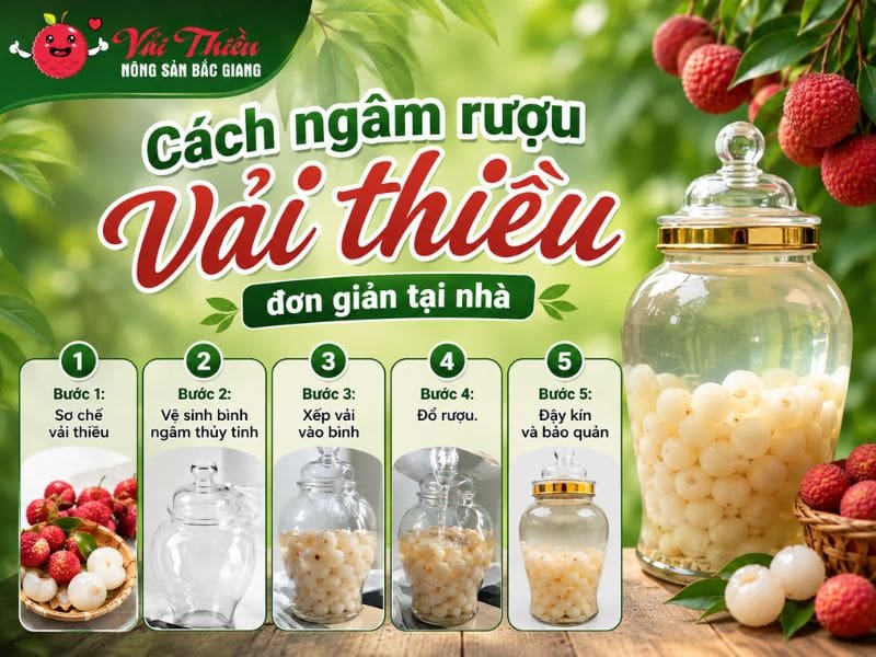 Vải thiều có ngâm rượu được không