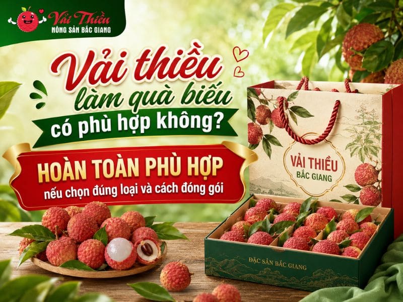 Vải thiều làm quà biếu có phù hợp không