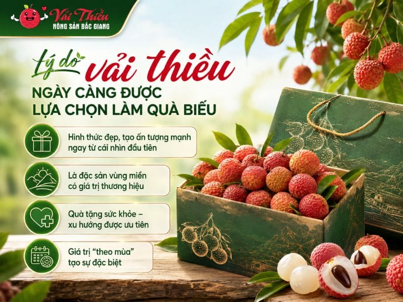 Vải thiều làm quà biếu có phù hợp không