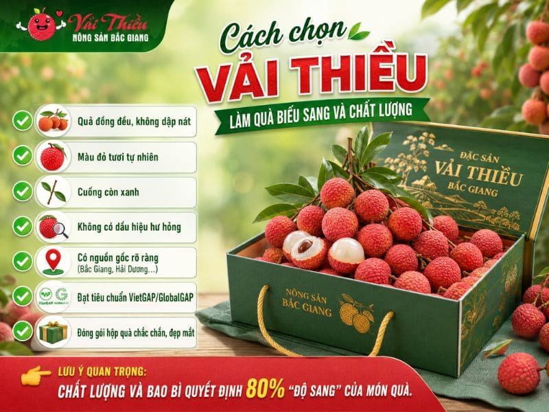 Vải thiều làm quà biếu có phù hợp không