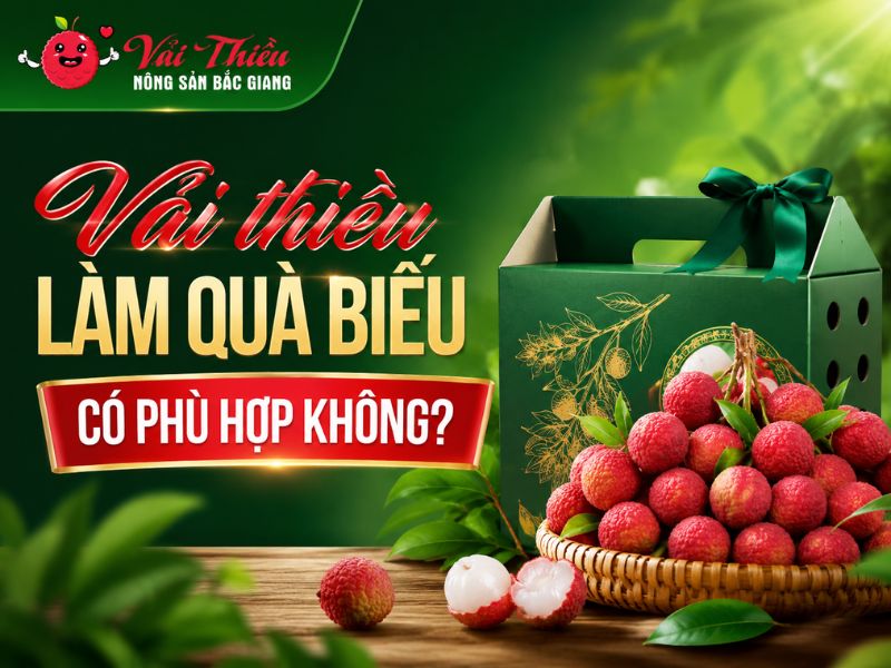 Vải thiều làm quà biếu có phù hợp không