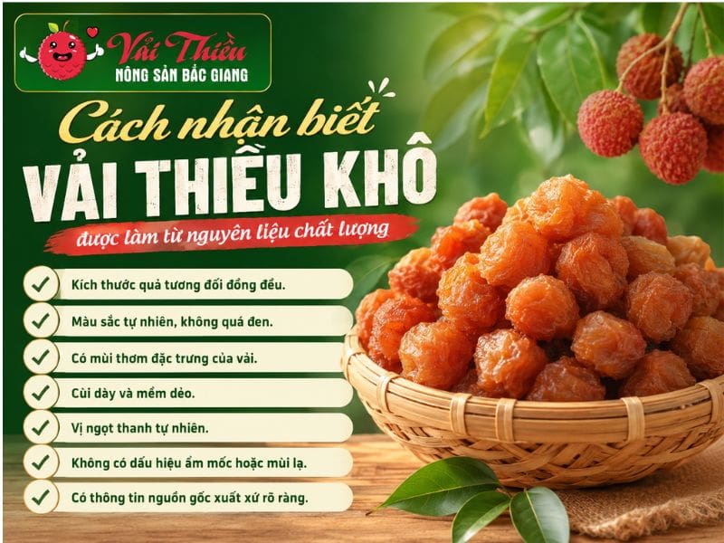 Vì sao phải chọn vải thiều loại 1 để làm vải khô