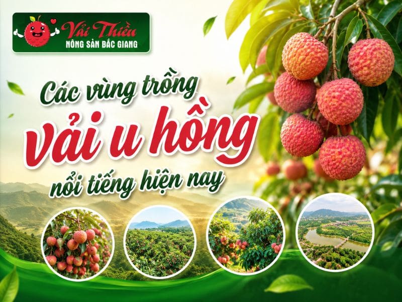 Vùng trồng vải u hồng nổi tiếng hiện nay